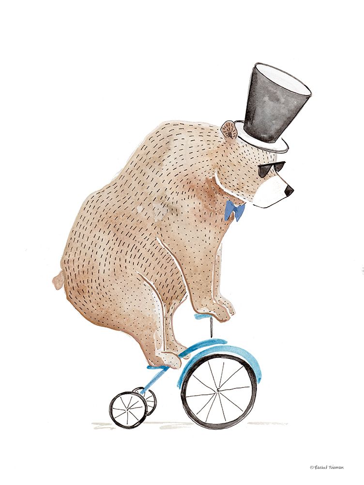 Bear on a Bike art print by Rachel Nieman for $57.95 CAD