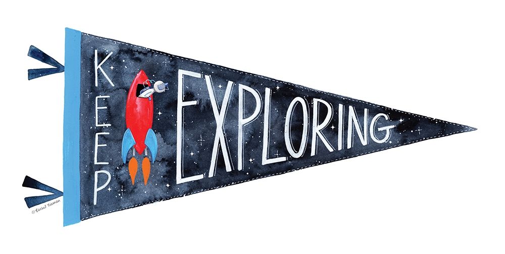 Keep Exploring Pennant art print by Rachel Nieman for $57.95 CAD