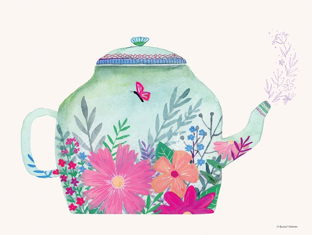Garden Teapot art print by Rachel Nieman for $57.95 CAD