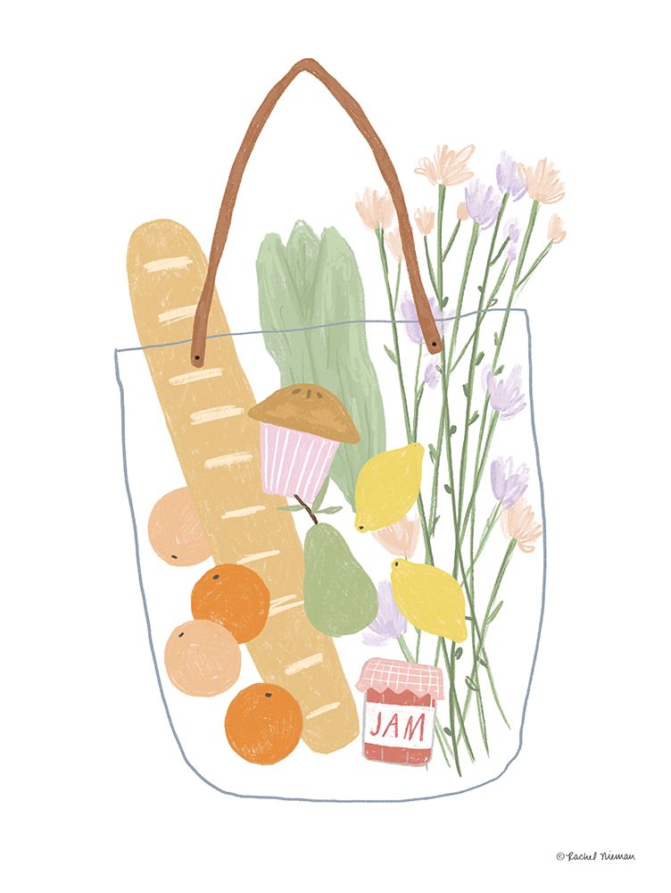 Summer Shopping art print by Rachel Nieman for $57.95 CAD
