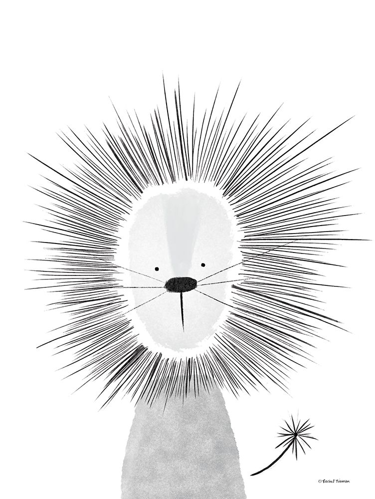 Lion Line Drawing 2 art print by Rachel Nieman for $57.95 CAD