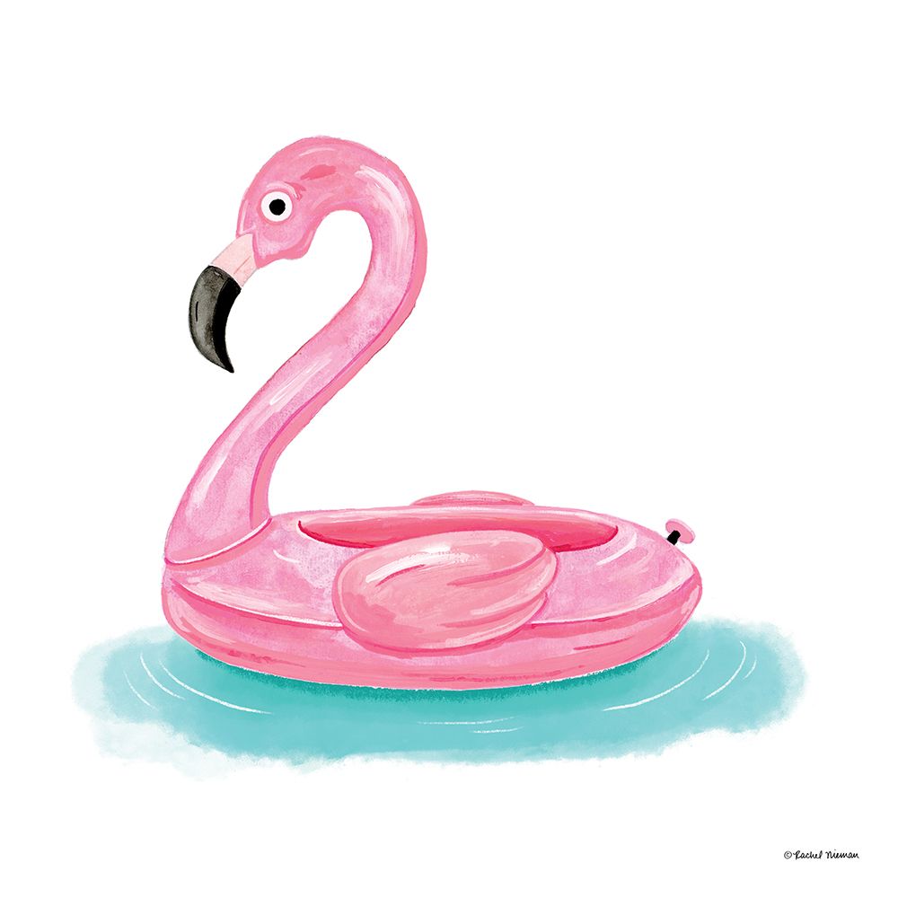 Floating Flamingo art print by Rachel Nieman for $57.95 CAD