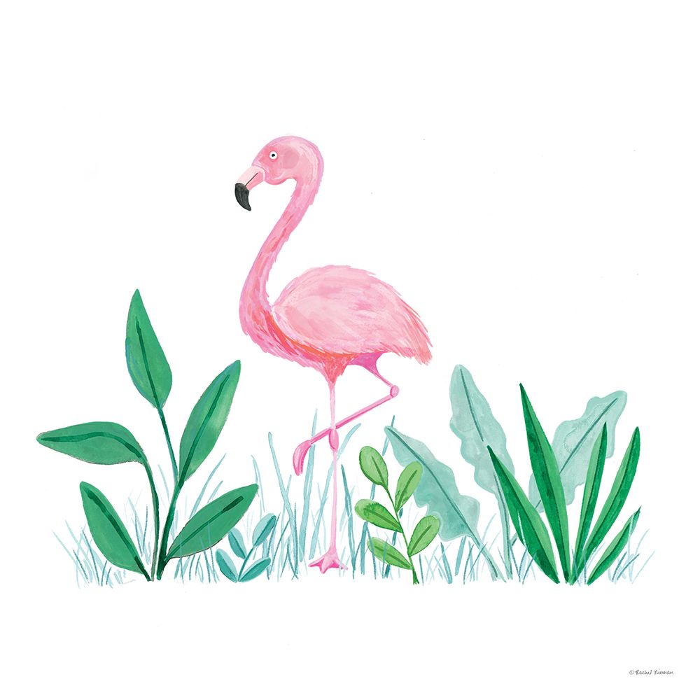 Flamingo Tropical Vibes art print by Rachel Nieman for $57.95 CAD