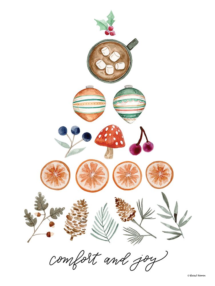 Cozy Christmas Vibes art print by Rachel Nieman for $57.95 CAD