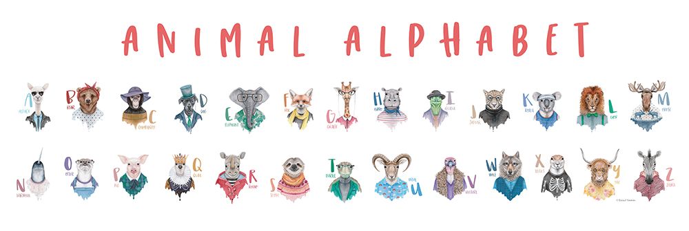 Animal Alphabet art print by Rachel Nieman for $57.95 CAD