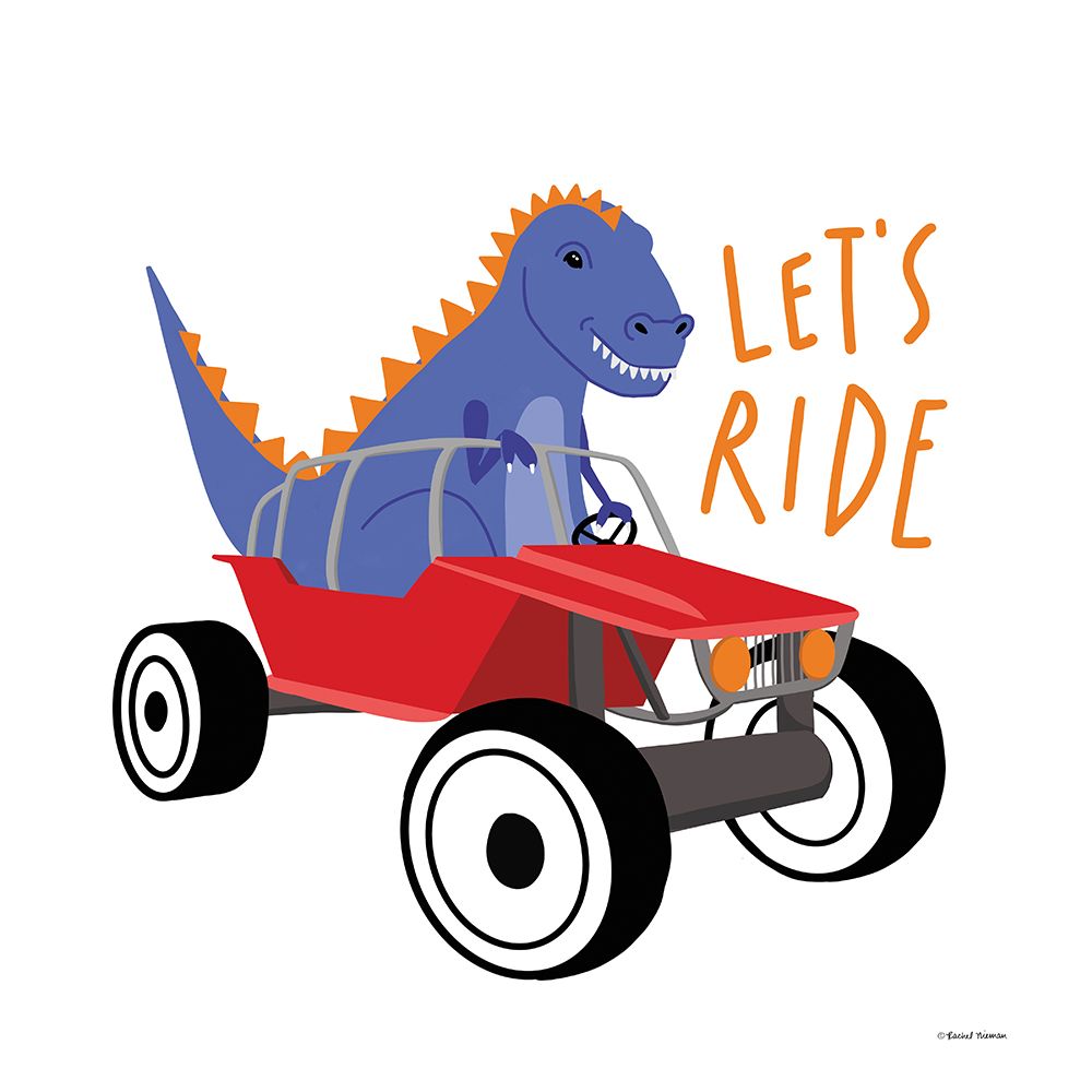 Lets Ride Dinosaur art print by Rachel Nieman for $57.95 CAD