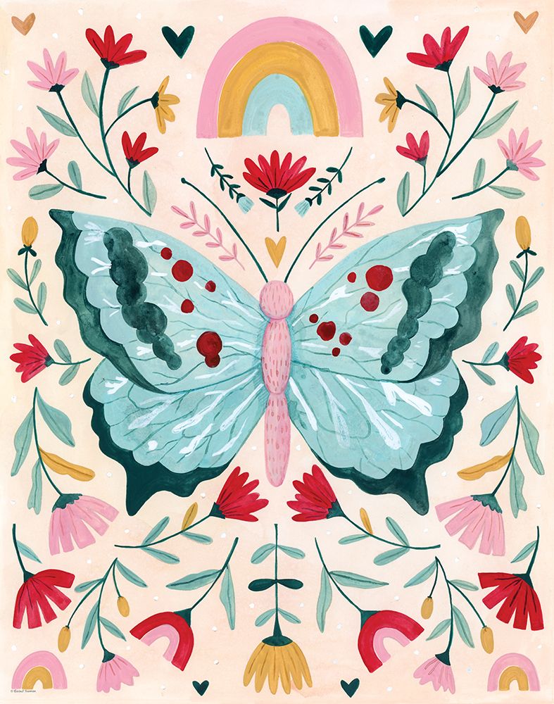 Butterly Rainbow I art print by Rachel Nieman for $57.95 CAD