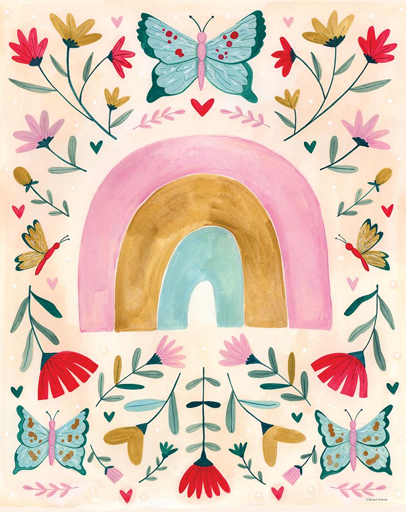 Butterly Rainbow II art print by Rachel Nieman for $57.95 CAD