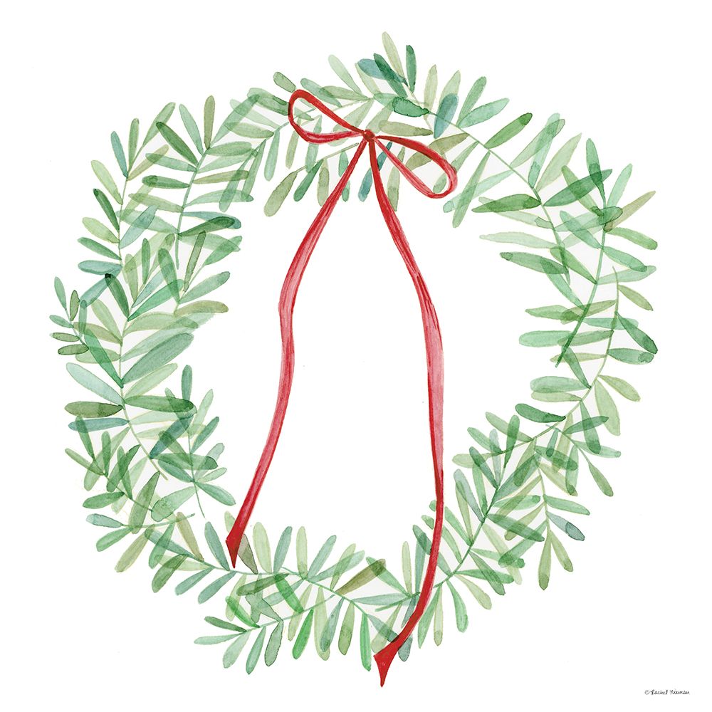 Christmas Wreath art print by Rachel Nieman for $57.95 CAD