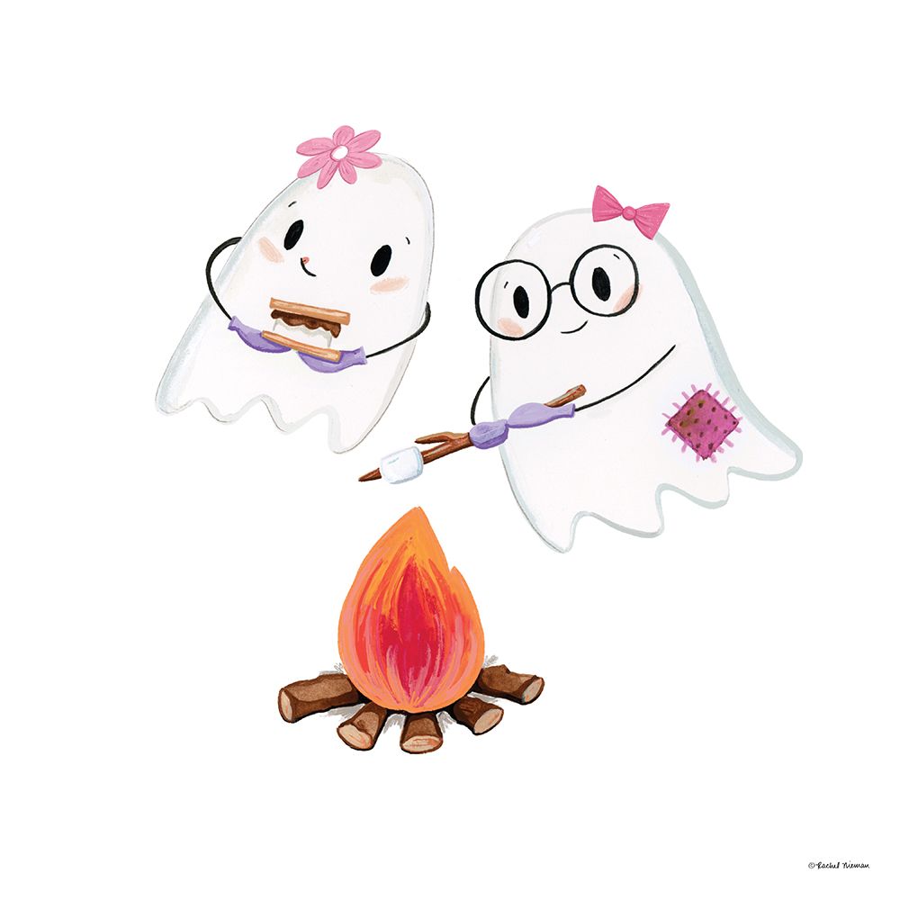 Girly Ghosts Making Smores art print by Rachel Nieman for $57.95 CAD