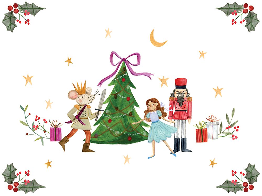 Nutcracker Around the Christmas Tree art print by Rachel Nieman for $57.95 CAD