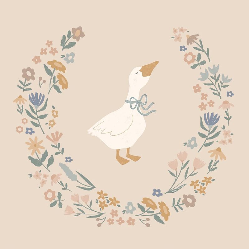 Flower Goose art print by Rachel Nieman for $57.95 CAD