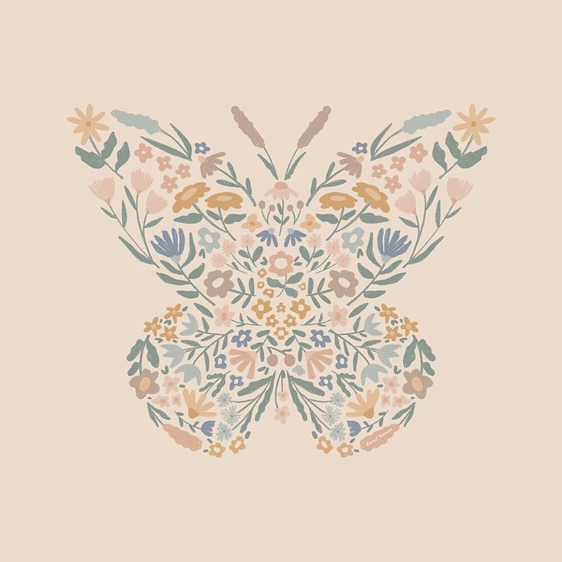 Flower Butterfly art print by Rachel Nieman for $57.95 CAD