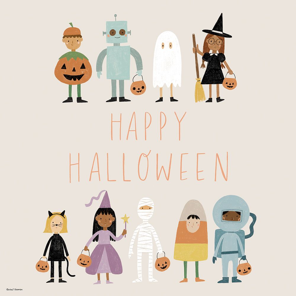 Halloween Costume Parade art print by Rachel Nieman for $57.95 CAD