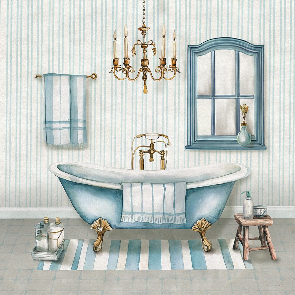Vintage Charm Bath Set 1 art print by Svetlana Aleinikova for $57.95 CAD