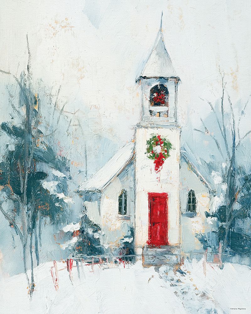 Winter Wonderland Church art print by Svetlana Aleinikova for $57.95 CAD
