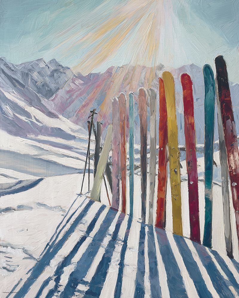 Sunbeams and Skis art print by Svetlana Aleinikova for $57.95 CAD
