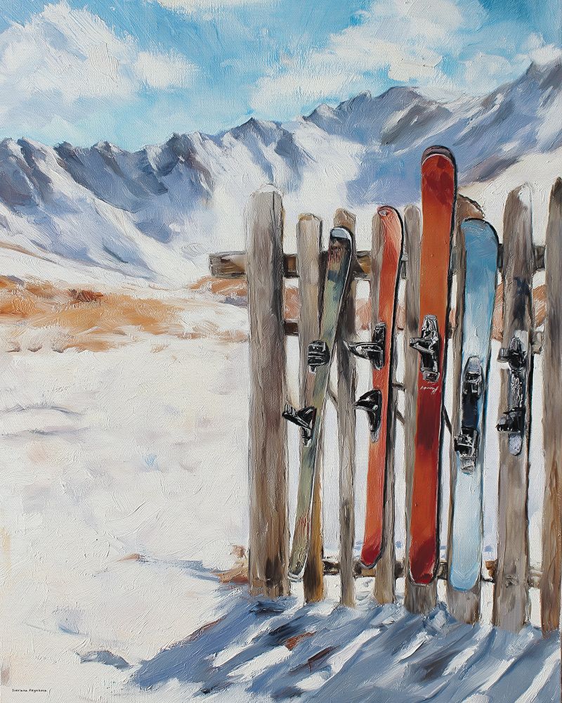 Silent Skis art print by Svetlana Aleinikova for $57.95 CAD