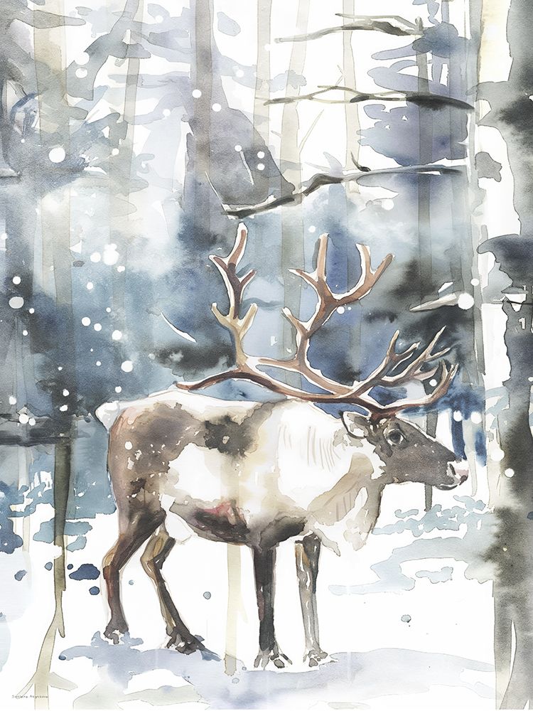 Arctic Tundra Caribou art print by Svetlana Aleinikova for $57.95 CAD