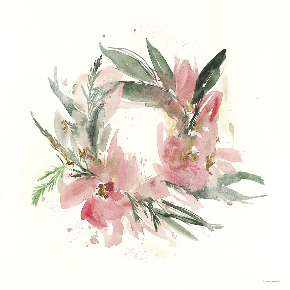 Blush Winter Wreath art print by Svetlana Aleinikova for $57.95 CAD