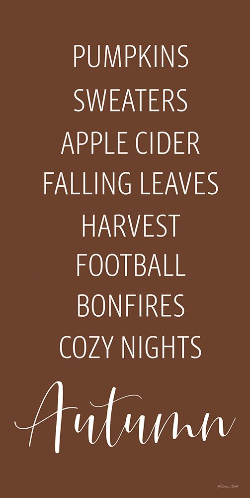 Autumn Words art print by Susan Ball for $57.95 CAD