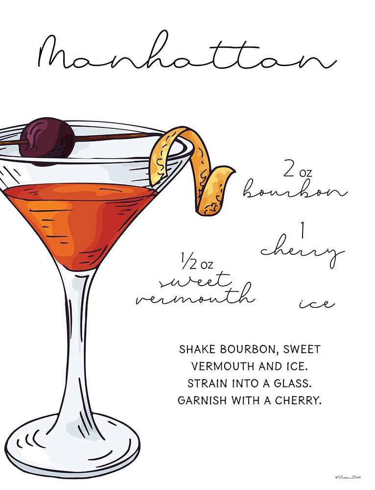 Manhattan Recipe art print by Susan Ball for $57.95 CAD
