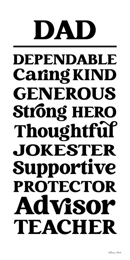 Dad Words art print by Susan Ball for $57.95 CAD