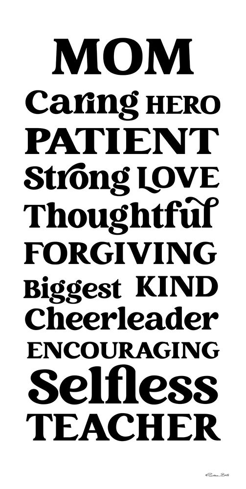 Mom Words art print by Susan Ball for $57.95 CAD