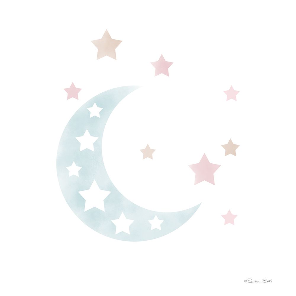 Watercolor Moon art print by Susan Ball for $57.95 CAD