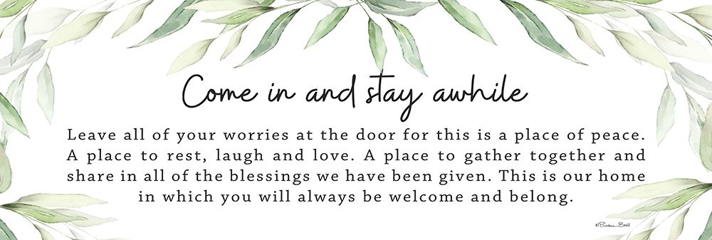 Come In and Stay Awhile art print by Susan Ball for $57.95 CAD