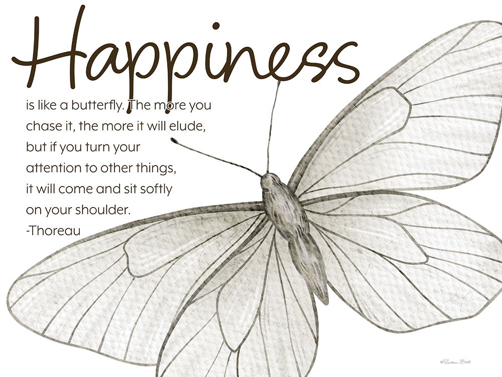 Happiness Butterfly art print by Susan Ball for $57.95 CAD
