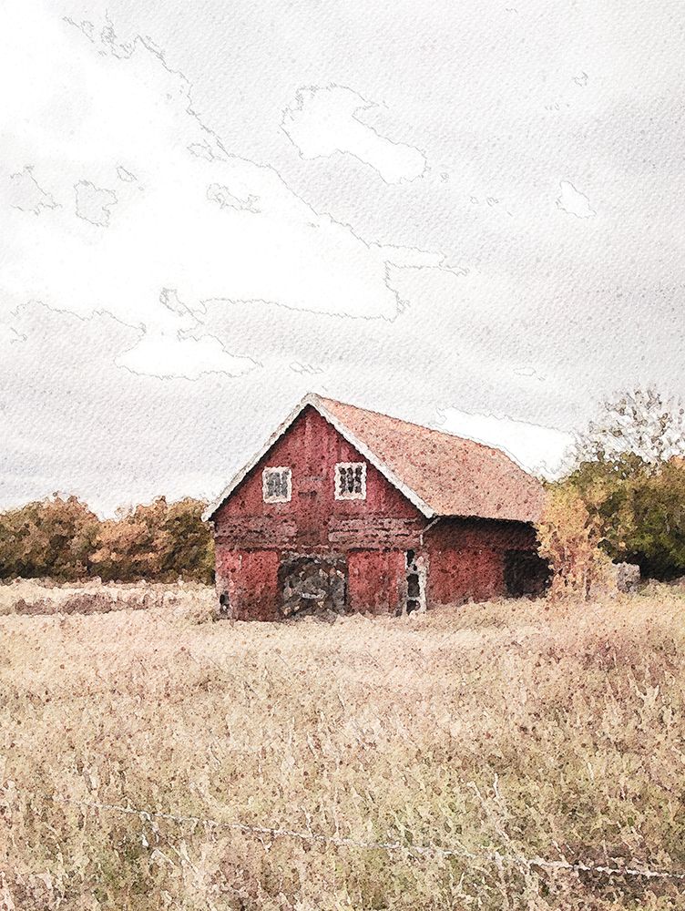 Barn in Meadow art print by Susan Ball for $57.95 CAD