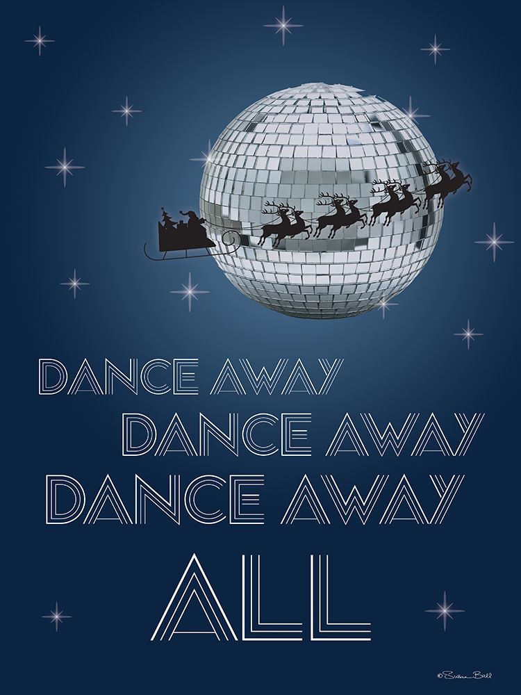 Dance Away Disco Christmas art print by Susan Ball for $57.95 CAD
