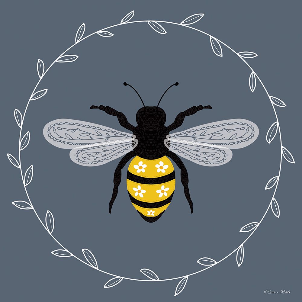 Bee Wreath art print by Susan Ball for $57.95 CAD