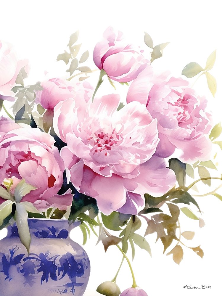 Pink Peonies art print by Susan Ball for $57.95 CAD