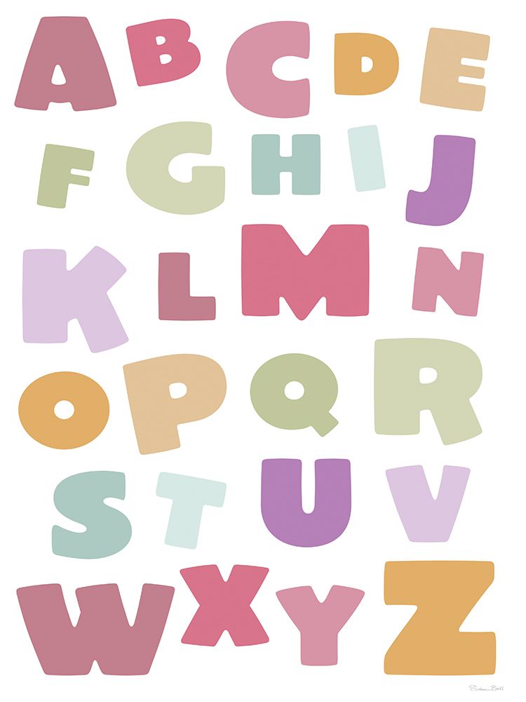 Alphabet art print by Susan Ball for $57.95 CAD