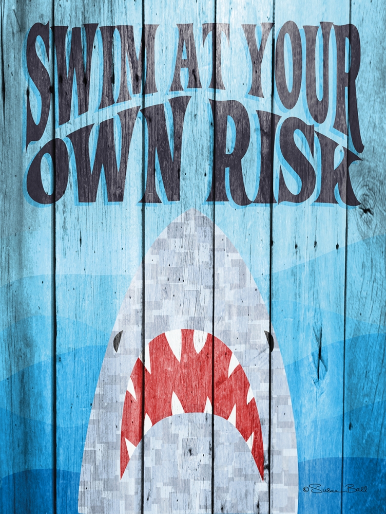 Swim at Your Own Risk art print by Susan Ball for $57.95 CAD