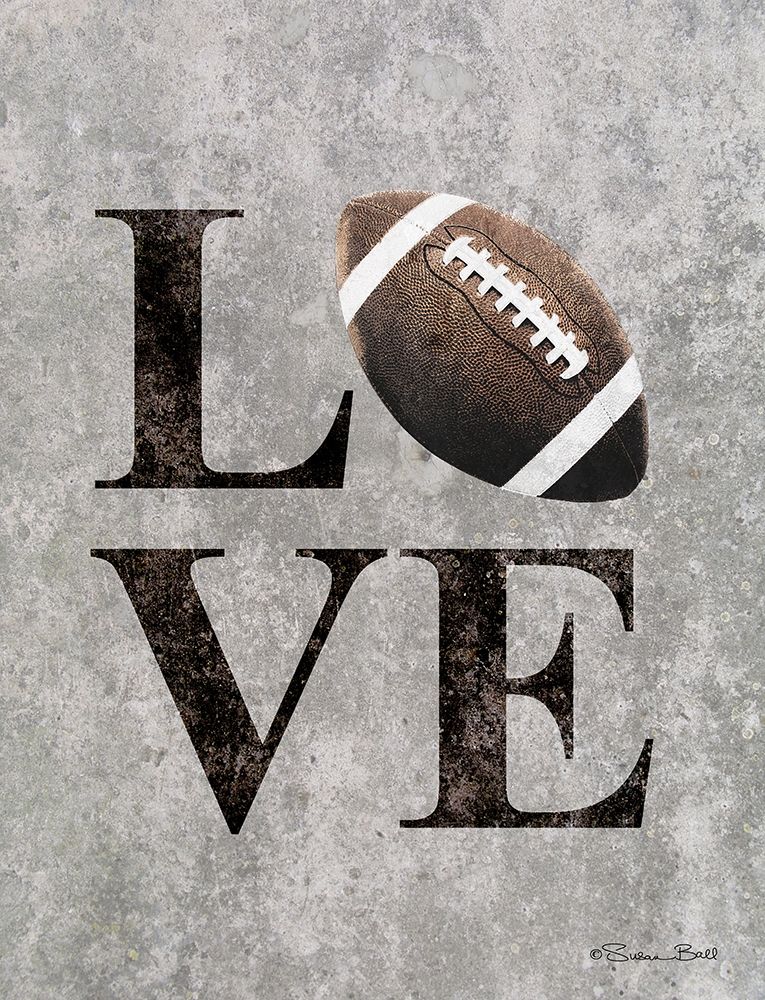 LOVE Football art print by Susan Ball for $57.95 CAD