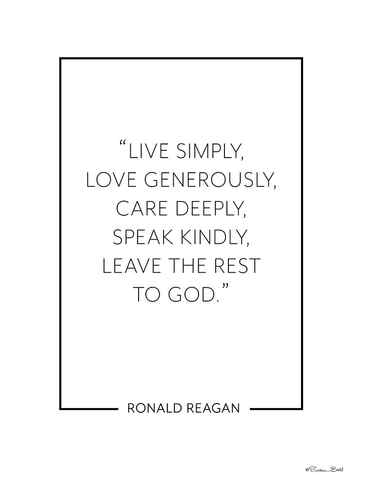 Live Simply art print by Susan Ball for $57.95 CAD