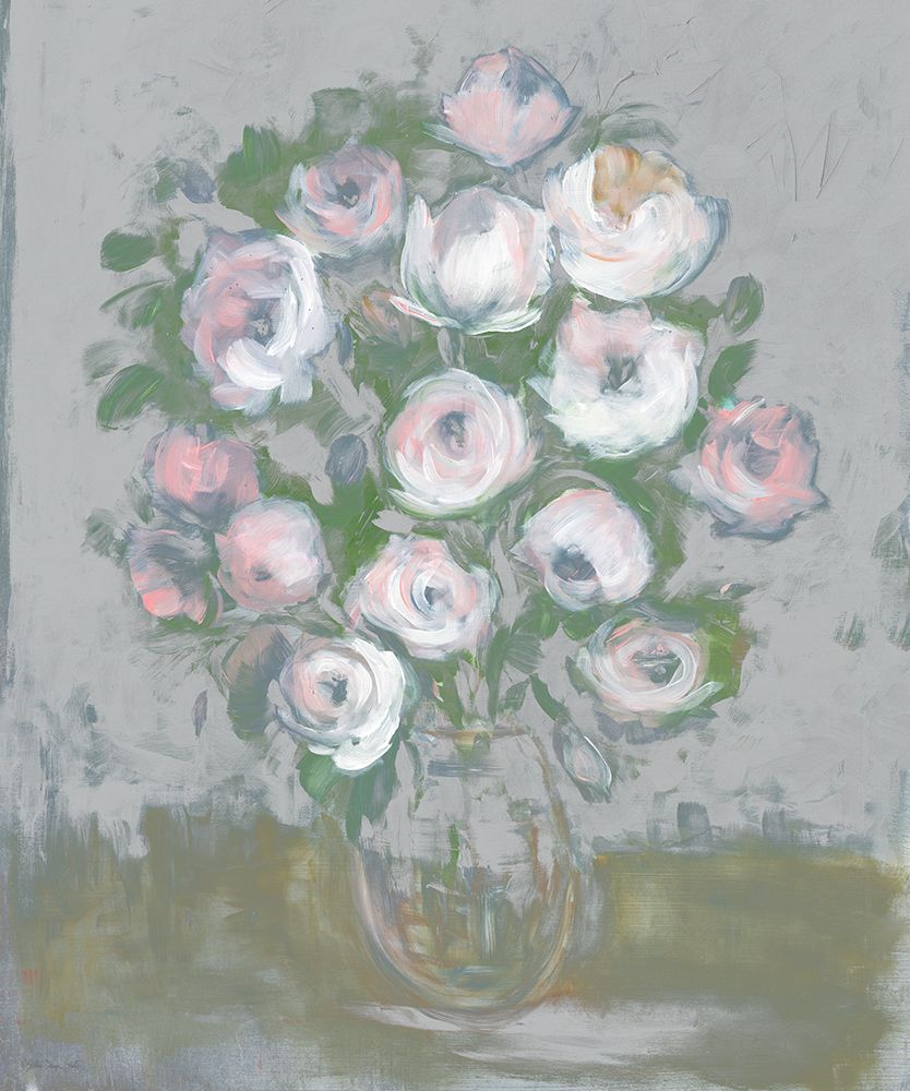 Painterly Pink Posies art print by Stellar Design Studio for $57.95 CAD