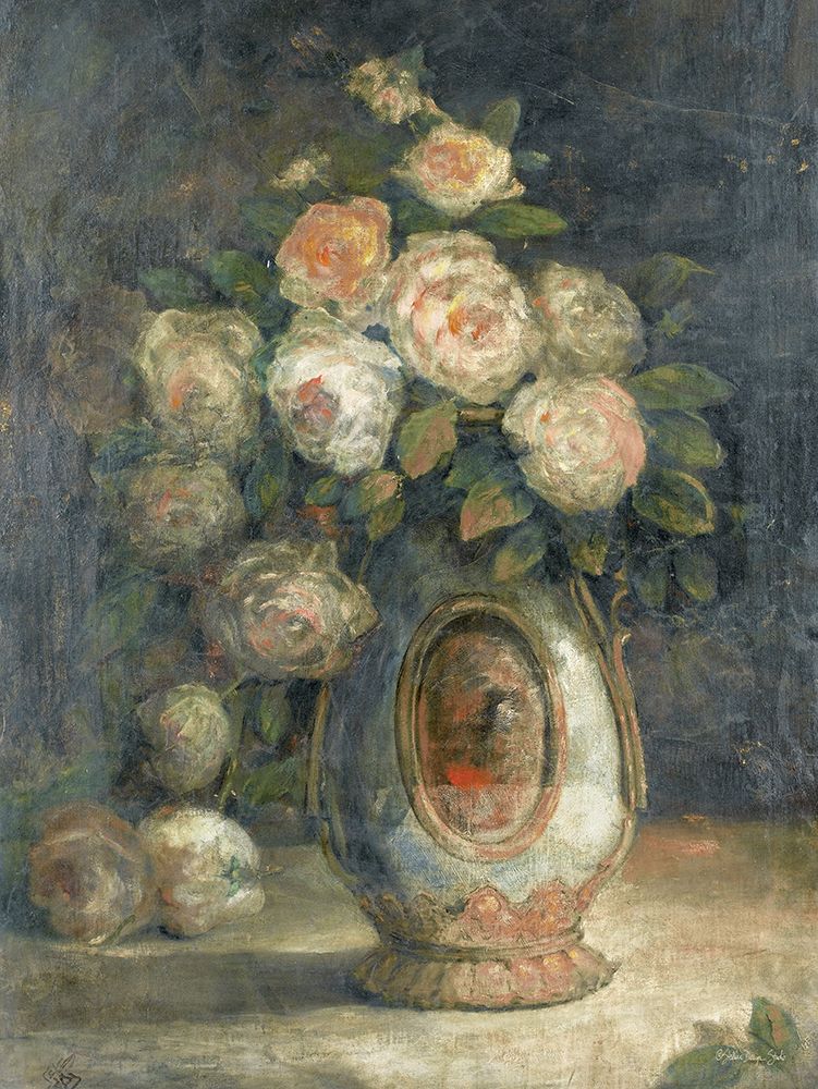 Ornate Vase with Roses art print by Stellar Design Studio for $57.95 CAD