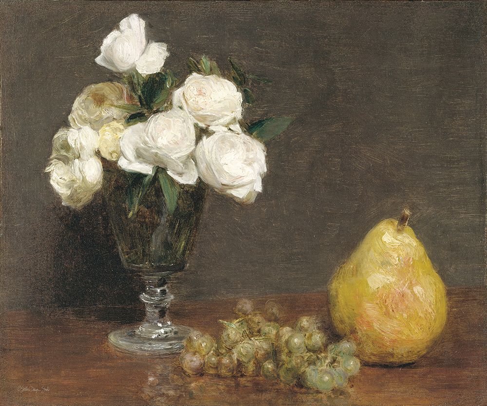 White Roses and Fruit art print by Stellar Design Studio for $57.95 CAD