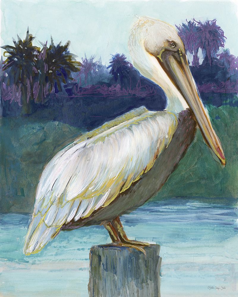 Pelican on Stoop art print by Stellar Design Studio for $57.95 CAD