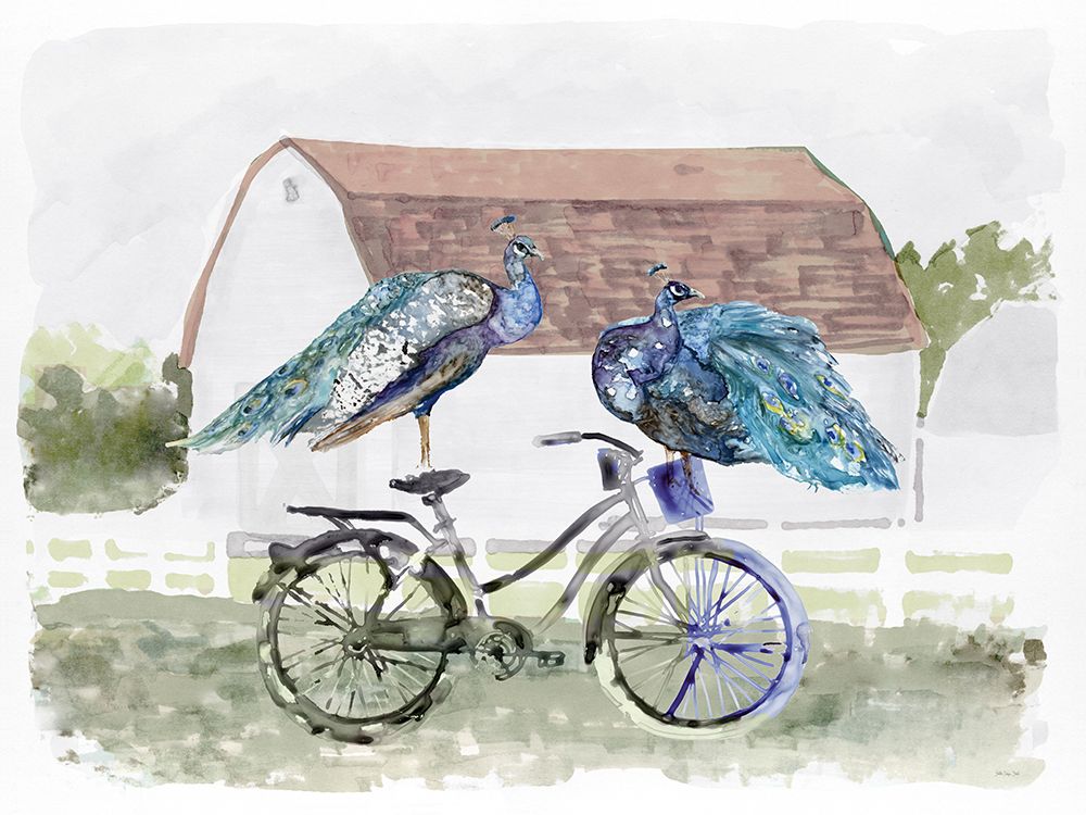 Countryside Peacocks art print by Stellar Design Studio for $57.95 CAD