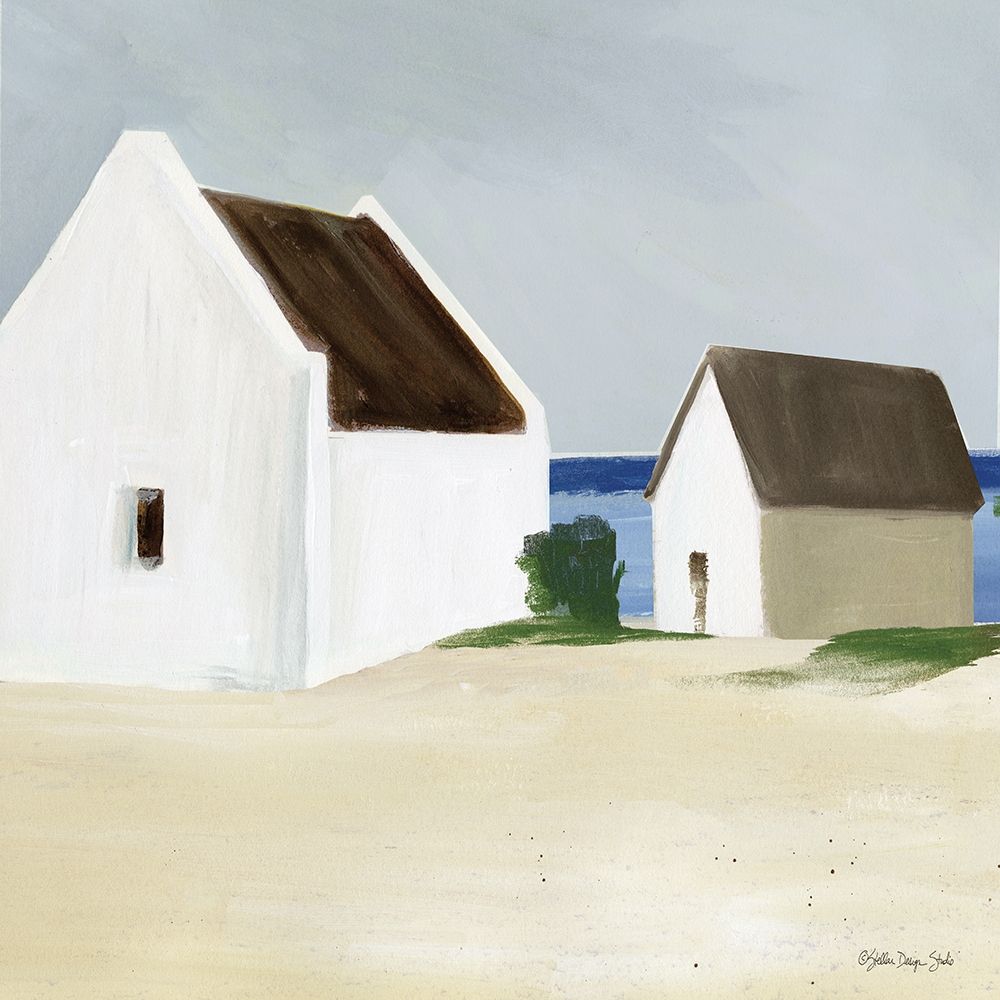 Beach Huts 2 art print by Stellar Design Studio for $57.95 CAD