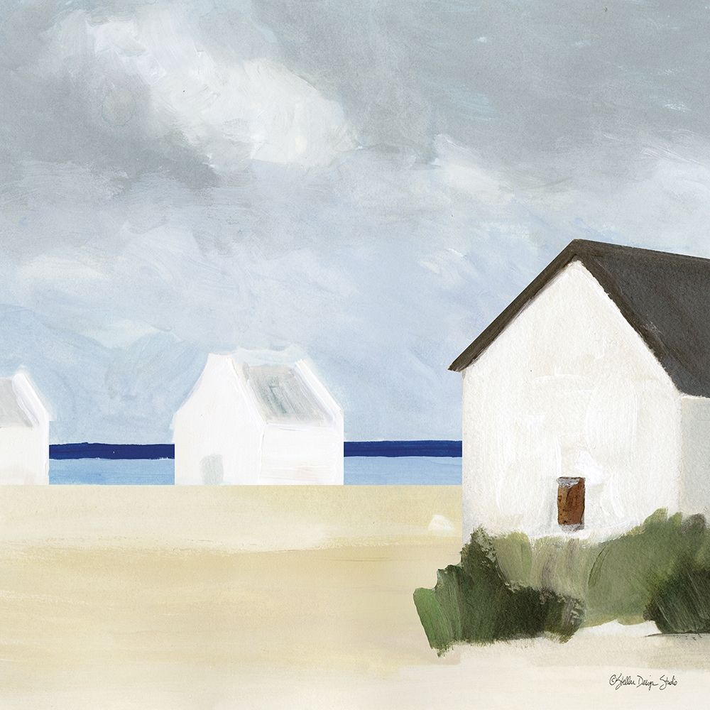 Beach Huts 4 art print by Stellar Design Studio for $57.95 CAD