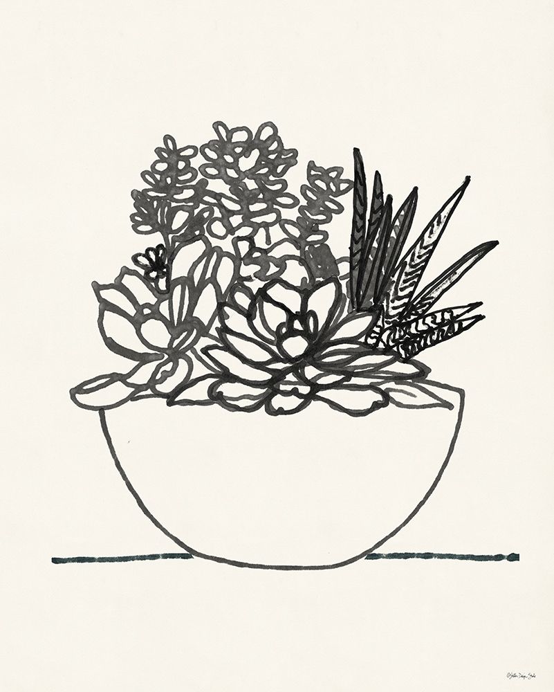 Succulent Basket I art print by Stellar Design Studio for $57.95 CAD