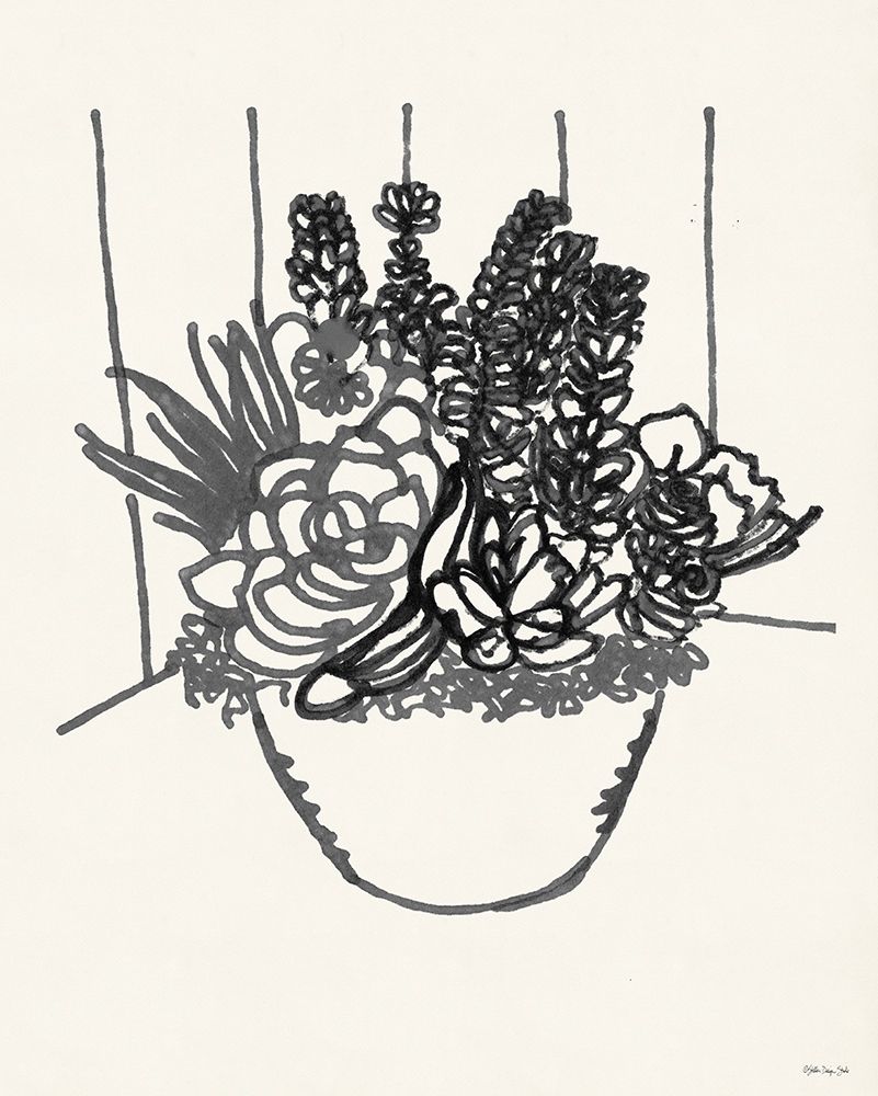 Succulent Basket II art print by Stellar Design Studio for $57.95 CAD