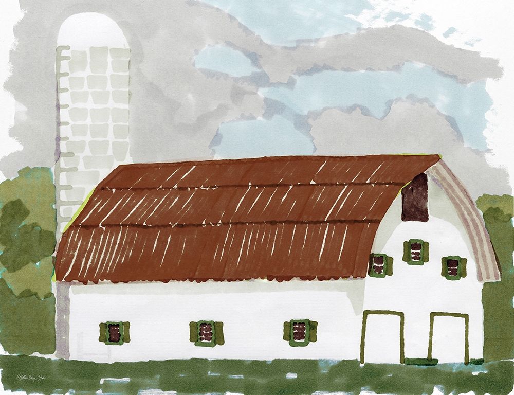 Barn Study II art print by Stellar Design Studio for $57.95 CAD