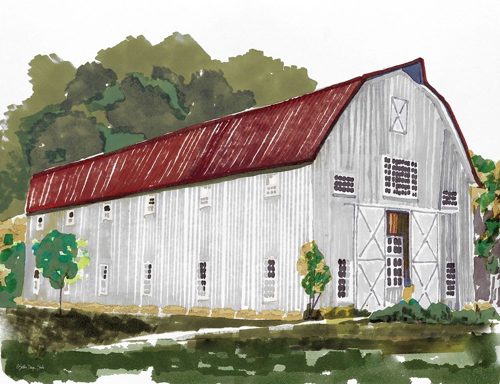 Barn Study III art print by Stellar Design Studio for $57.95 CAD